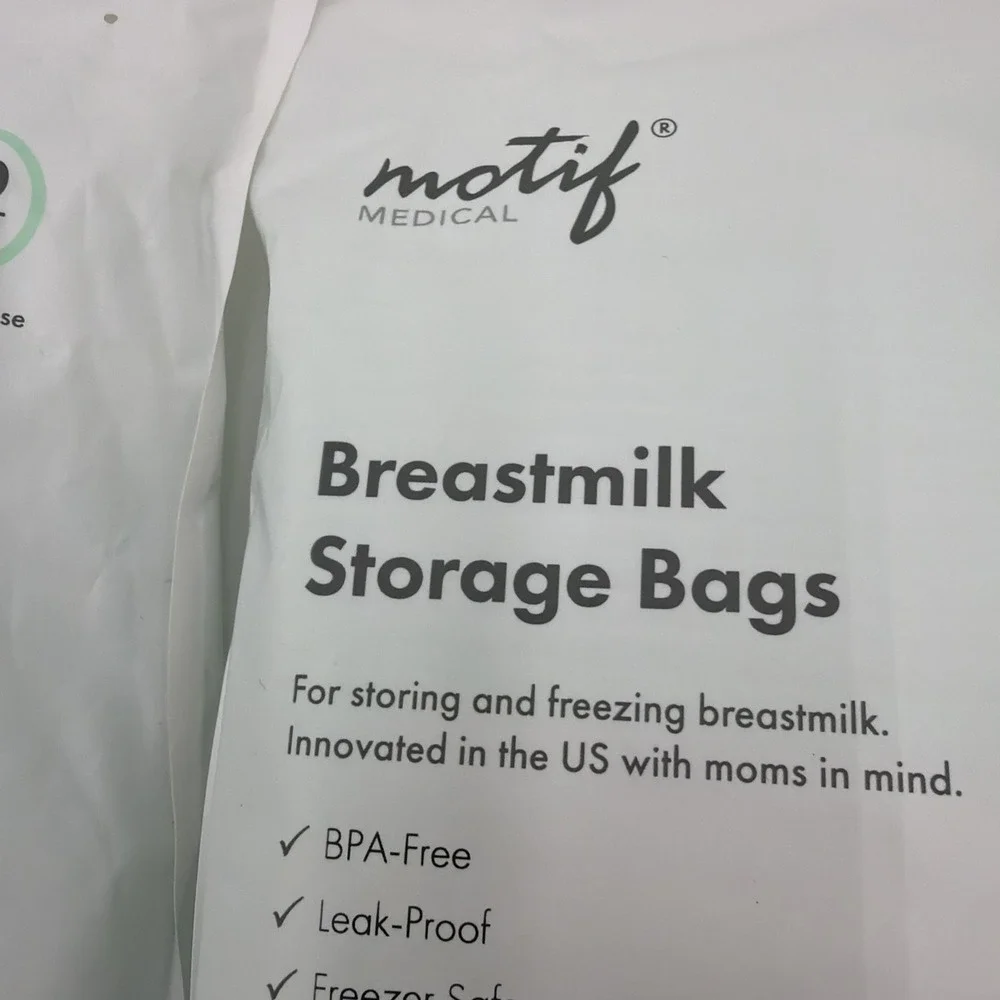 2 Sets Motif Breast Milk Storage Bags 8oz Single Use Bag 100 count BPA-Free‎ NEW